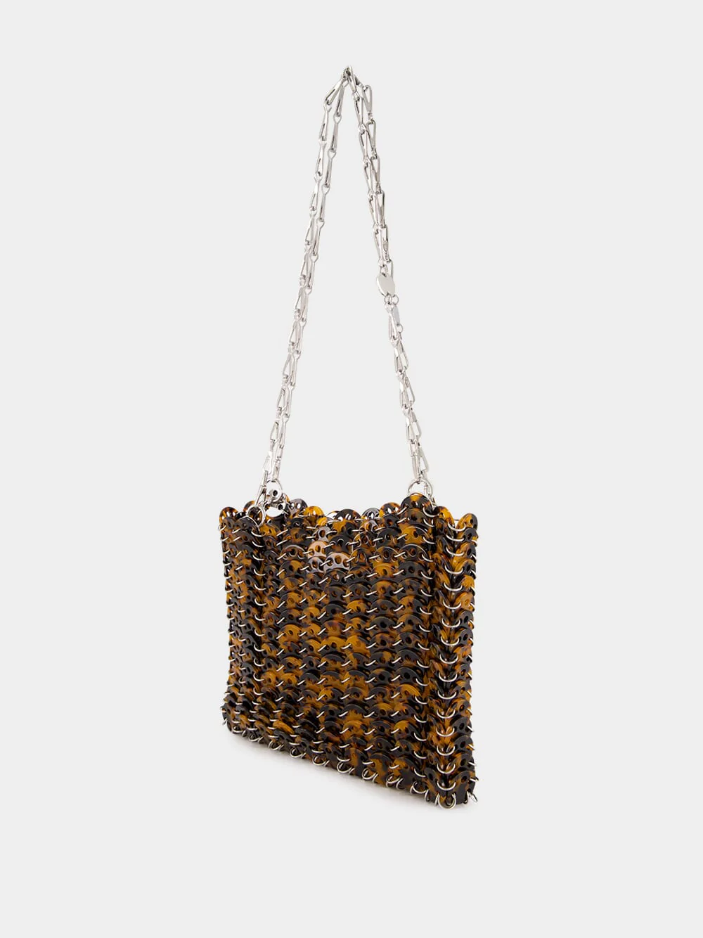 Tortoise Brown Acetate Shoulder Bag - Image 4