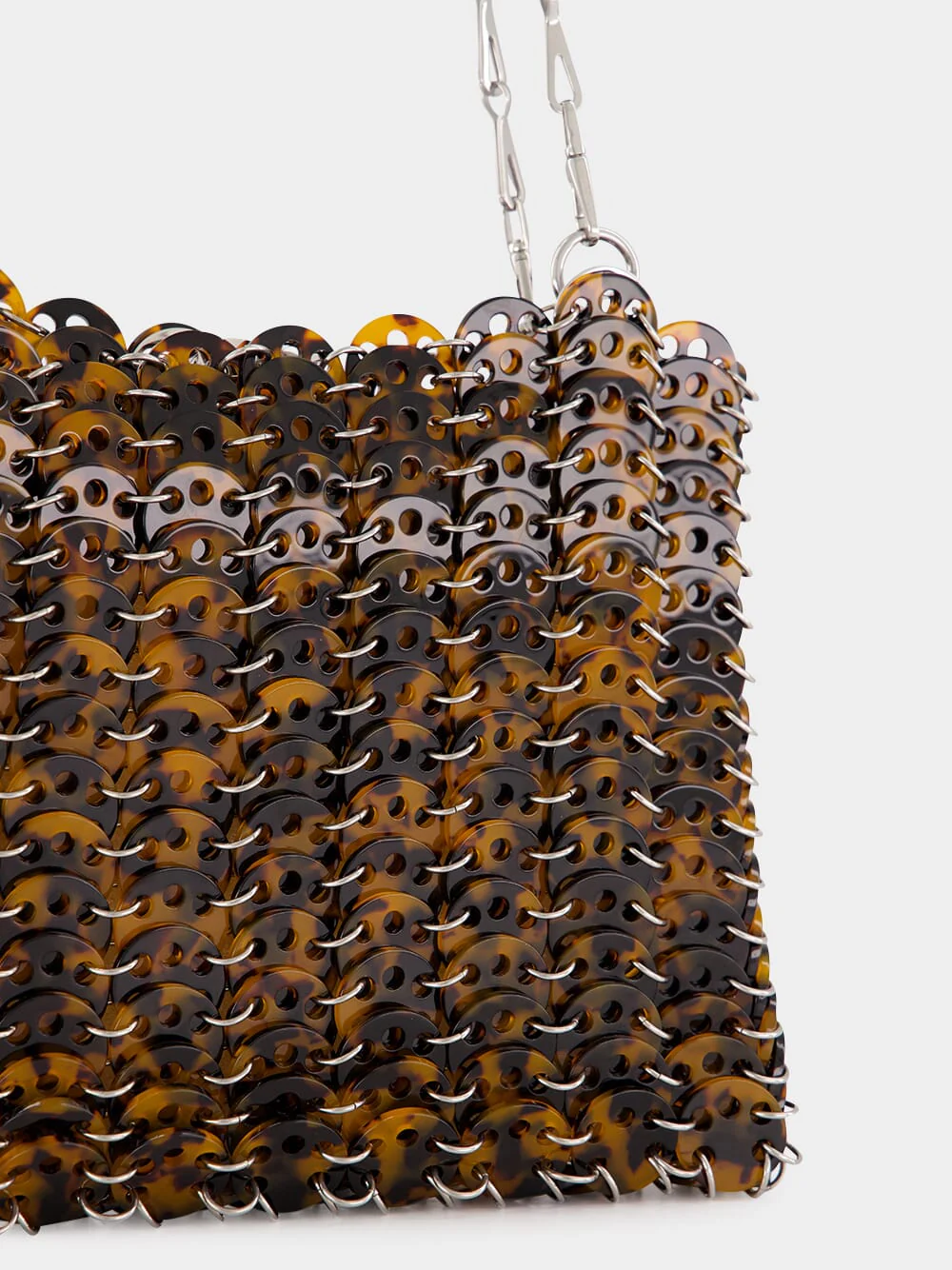 Tortoise Brown Acetate Shoulder Bag - Image 6
