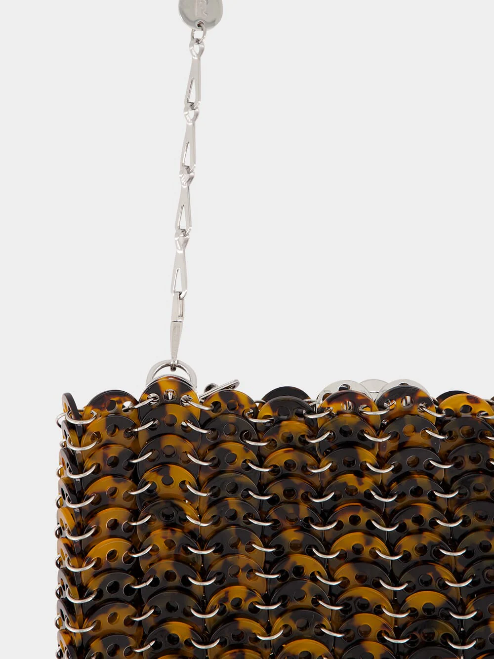 Tortoise Brown Acetate Shoulder Bag - Image 7