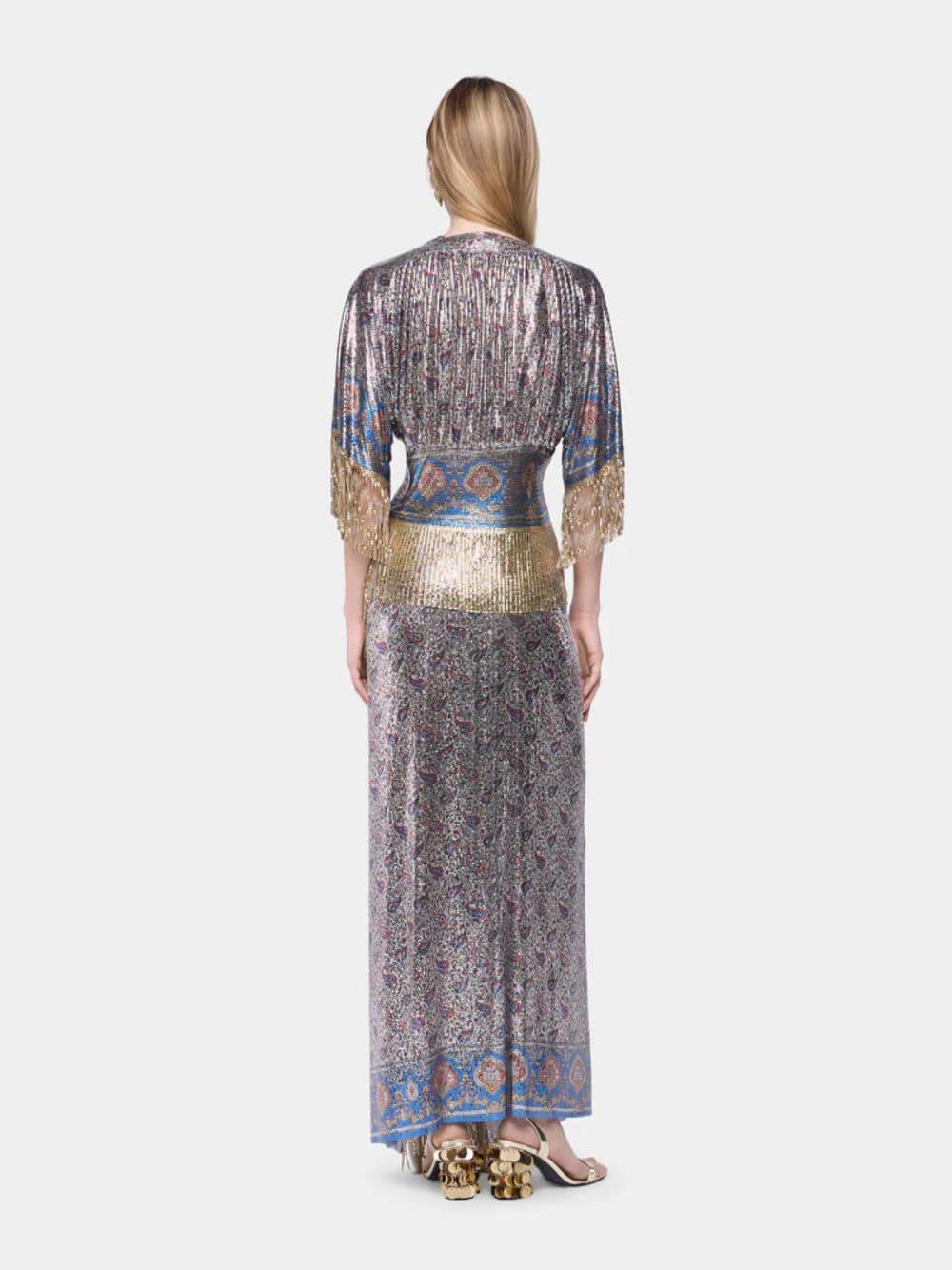 Bandana Paisley Mesh Long Skirt - Image 3