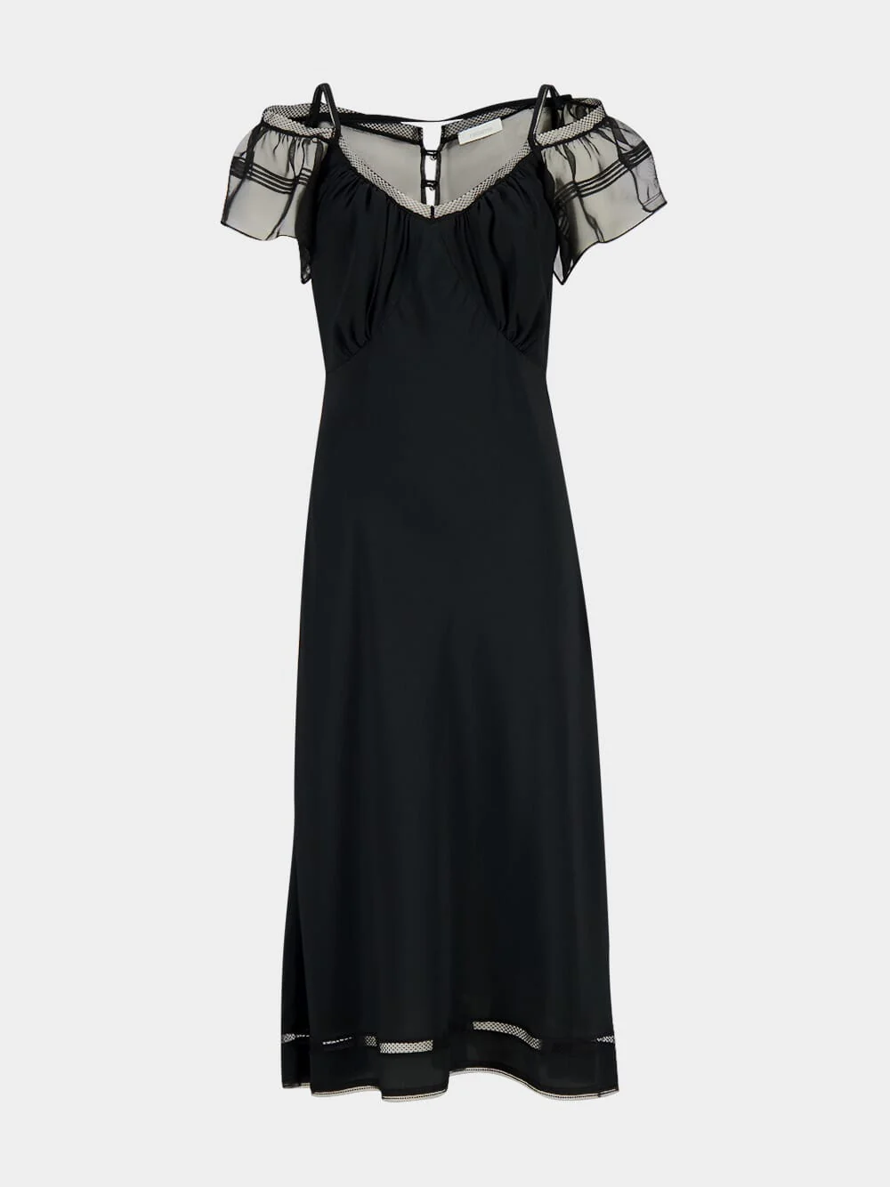 Black Crepe Midi Dress