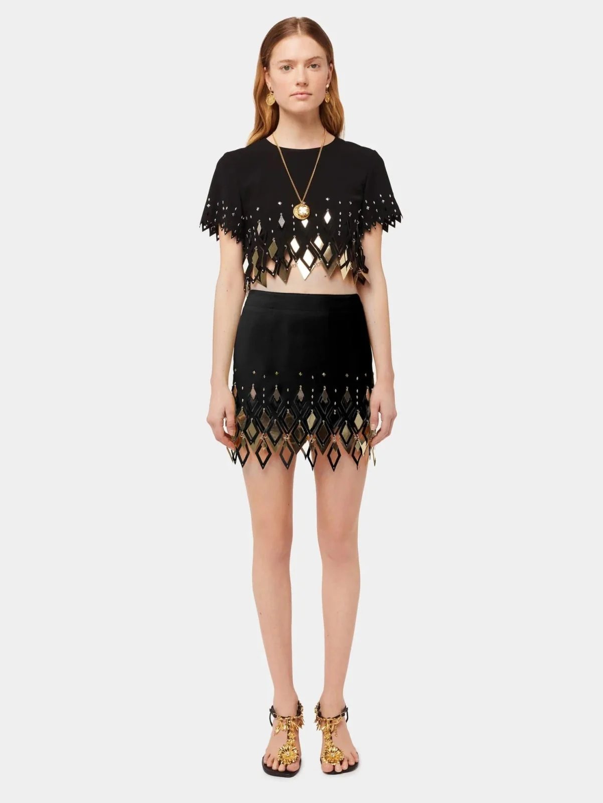 Black Crepe Mini Skirt - Image 3