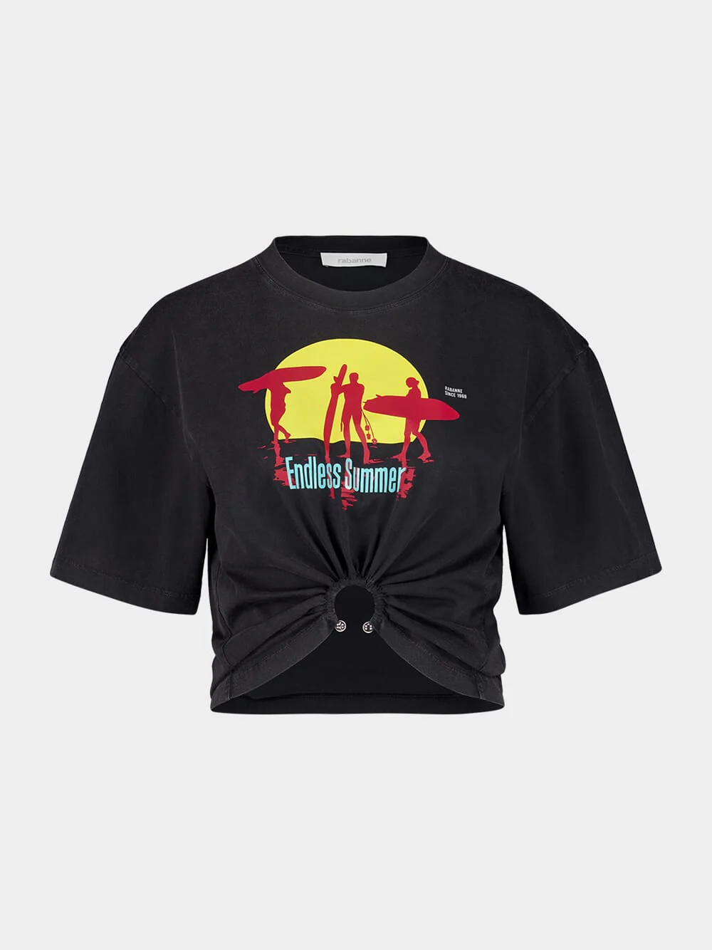 Black Cropped Endless Summer T-Shirt - Image 2