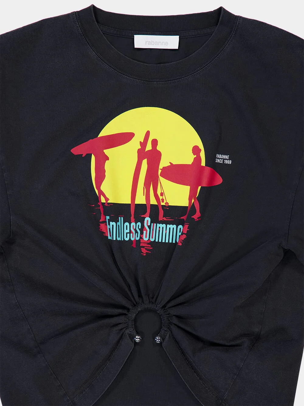 Black Cropped Endless Summer T-Shirt - Image 4