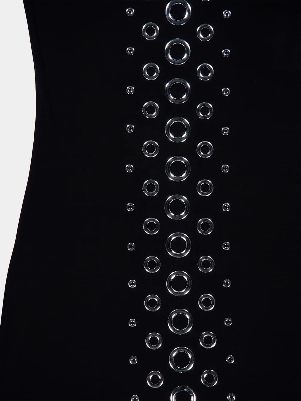 Black Dress with Metallic Eyelets - Image 3