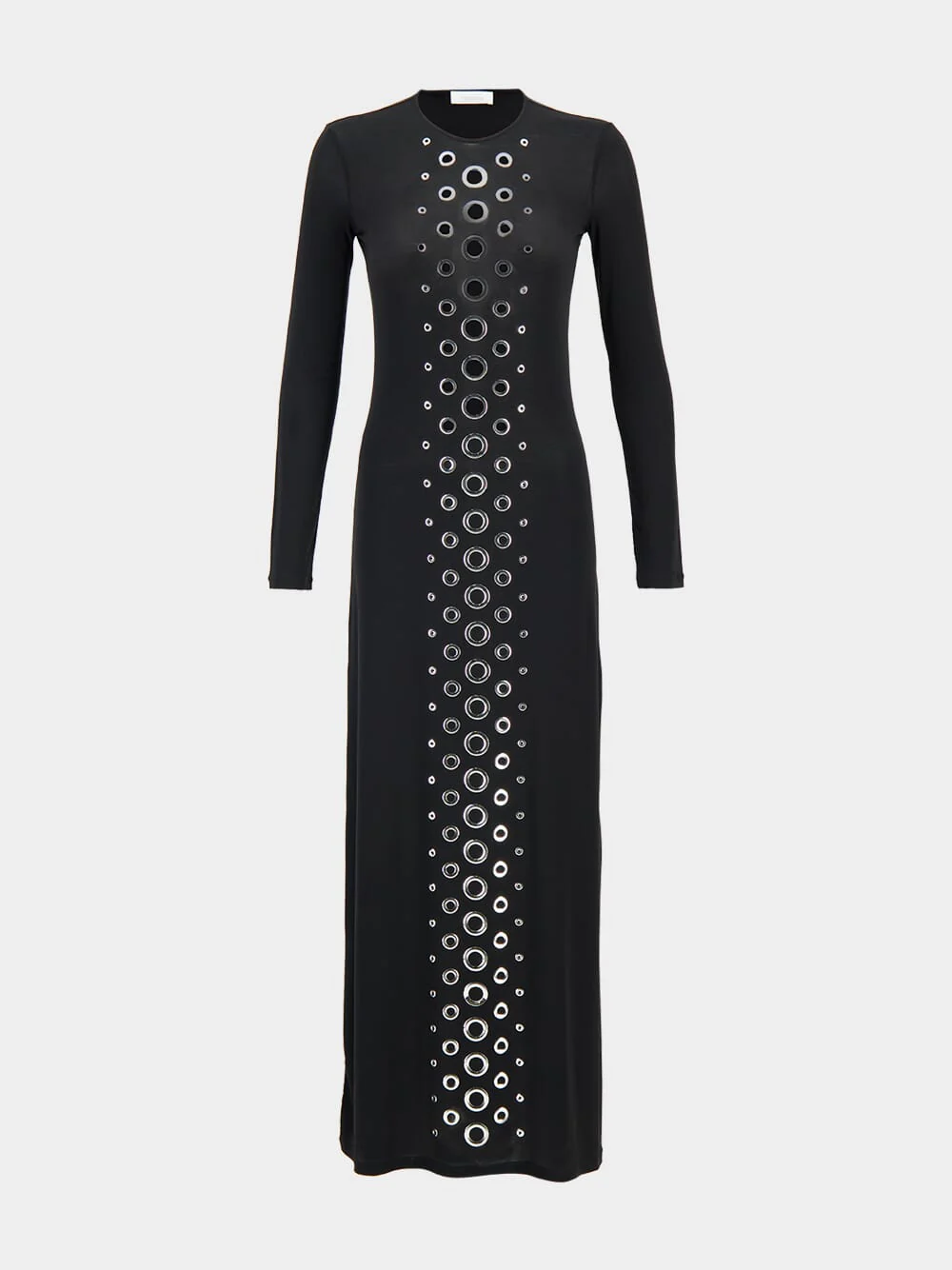 Black Dress with Metallic Eyelets - Image 5