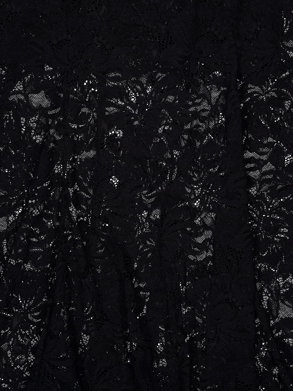 Black High-Neck Lace Maxi Dress - Image 8