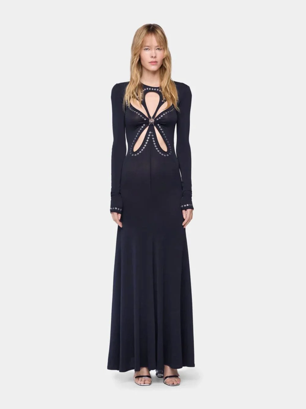 Black Second-Skin Jersey Long Dress