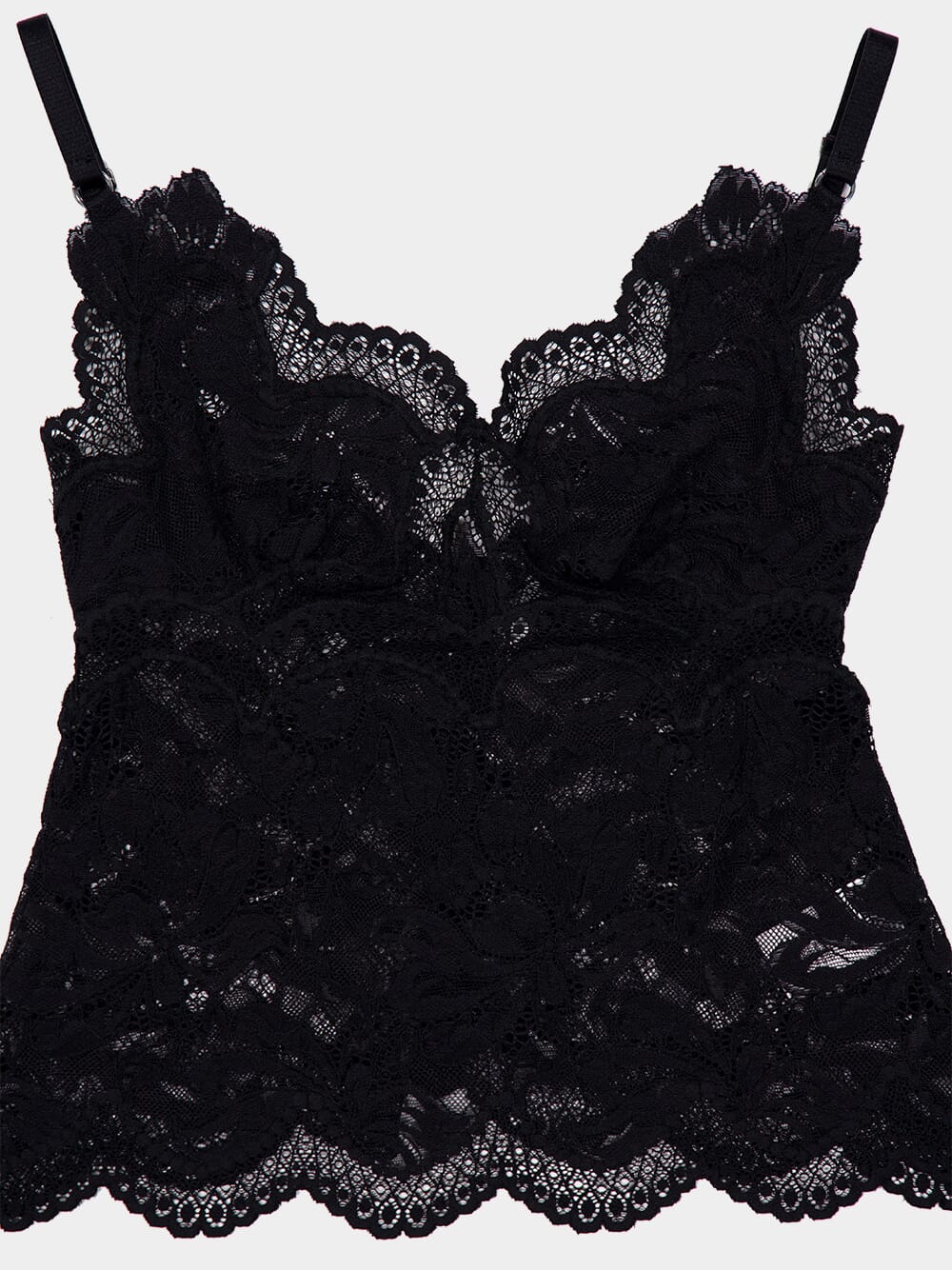Black Tank Top in Lace - Image 5