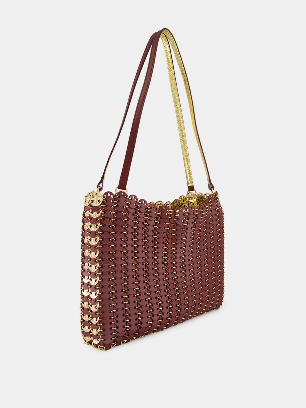 Bordeaux and Gold 1969 Reversible Flip Bag in Leather - Image 5