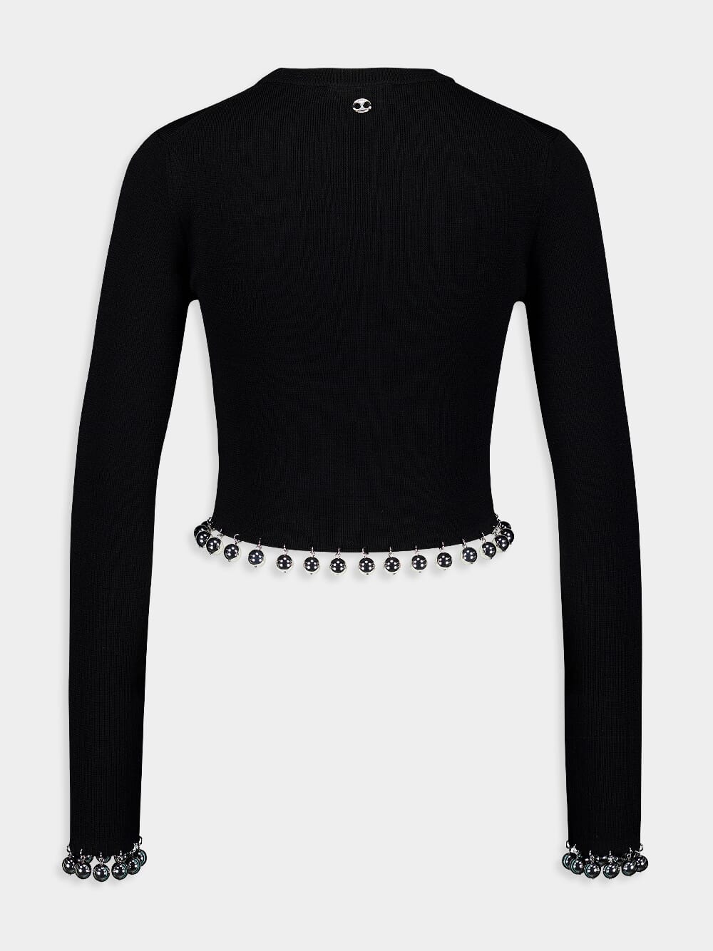 Black Beaded Wool Jumper - Image 3
