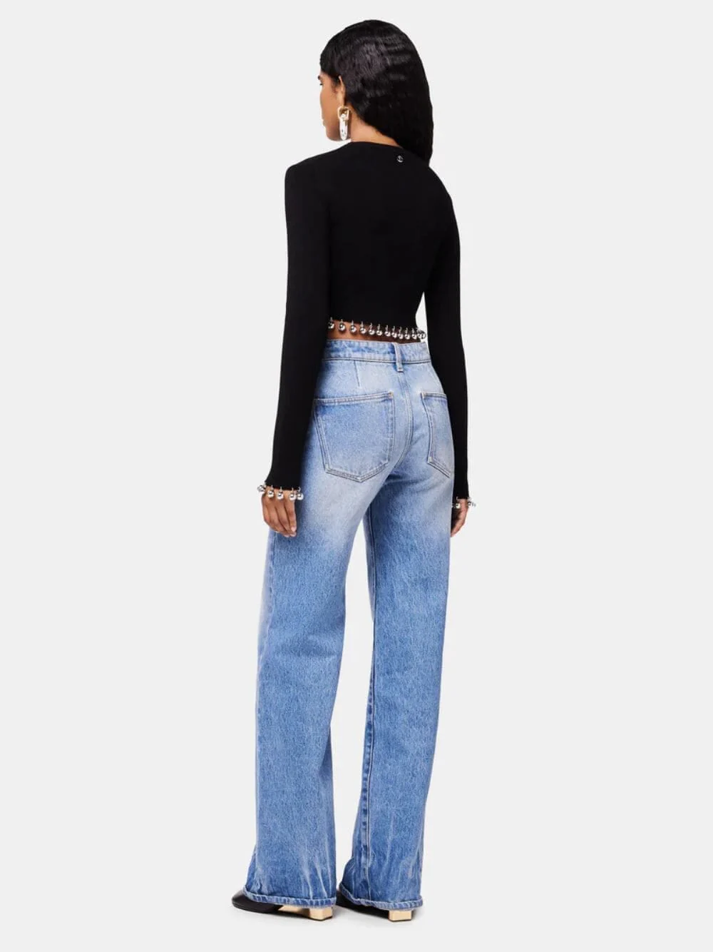 Black Beaded Wool Jumper - Image 4