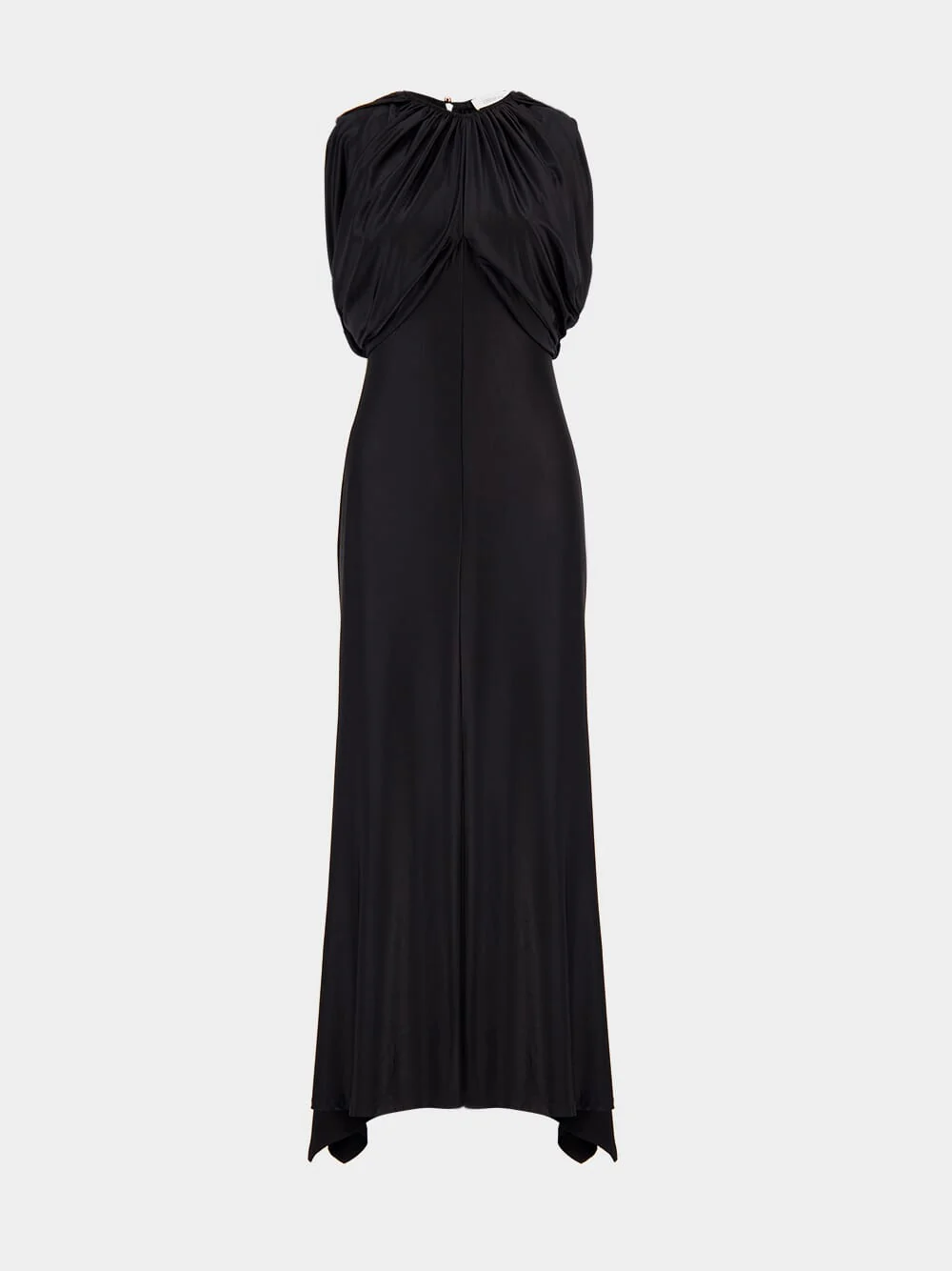 Black Draped Maxi Dress