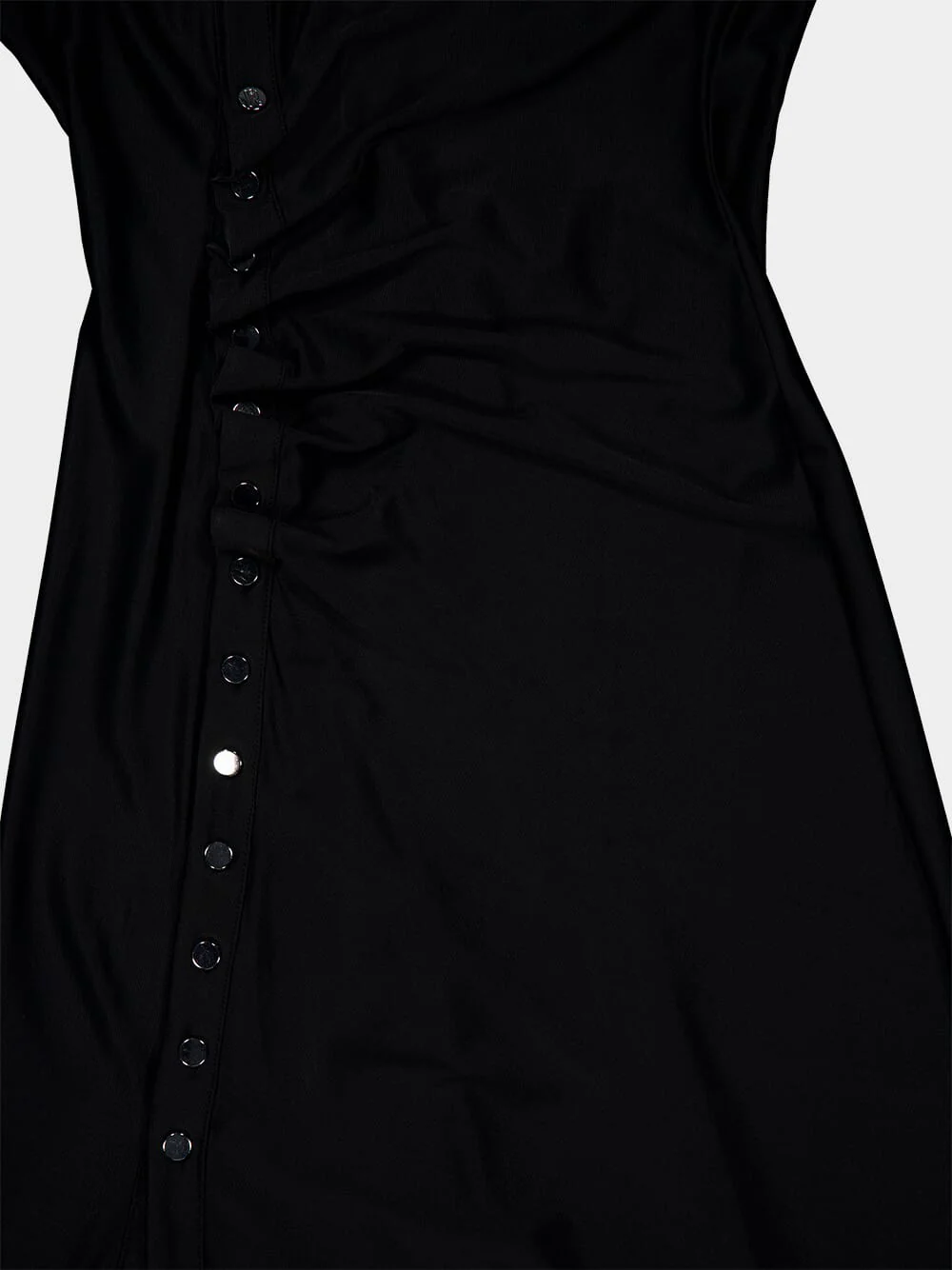 Black Draped Midi Dress - Image 3