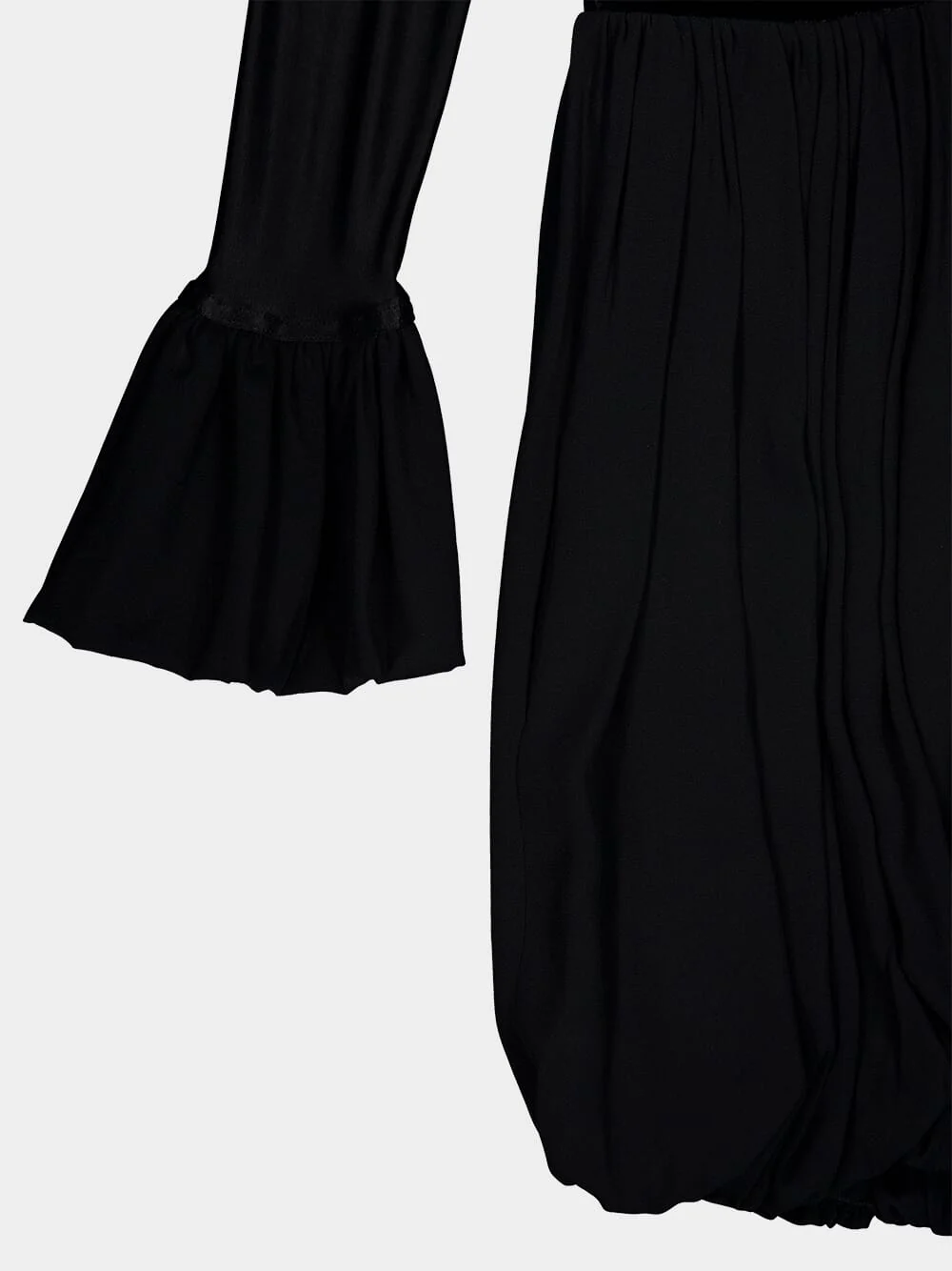 Black Panelled Flared Mini Dress - Image 4