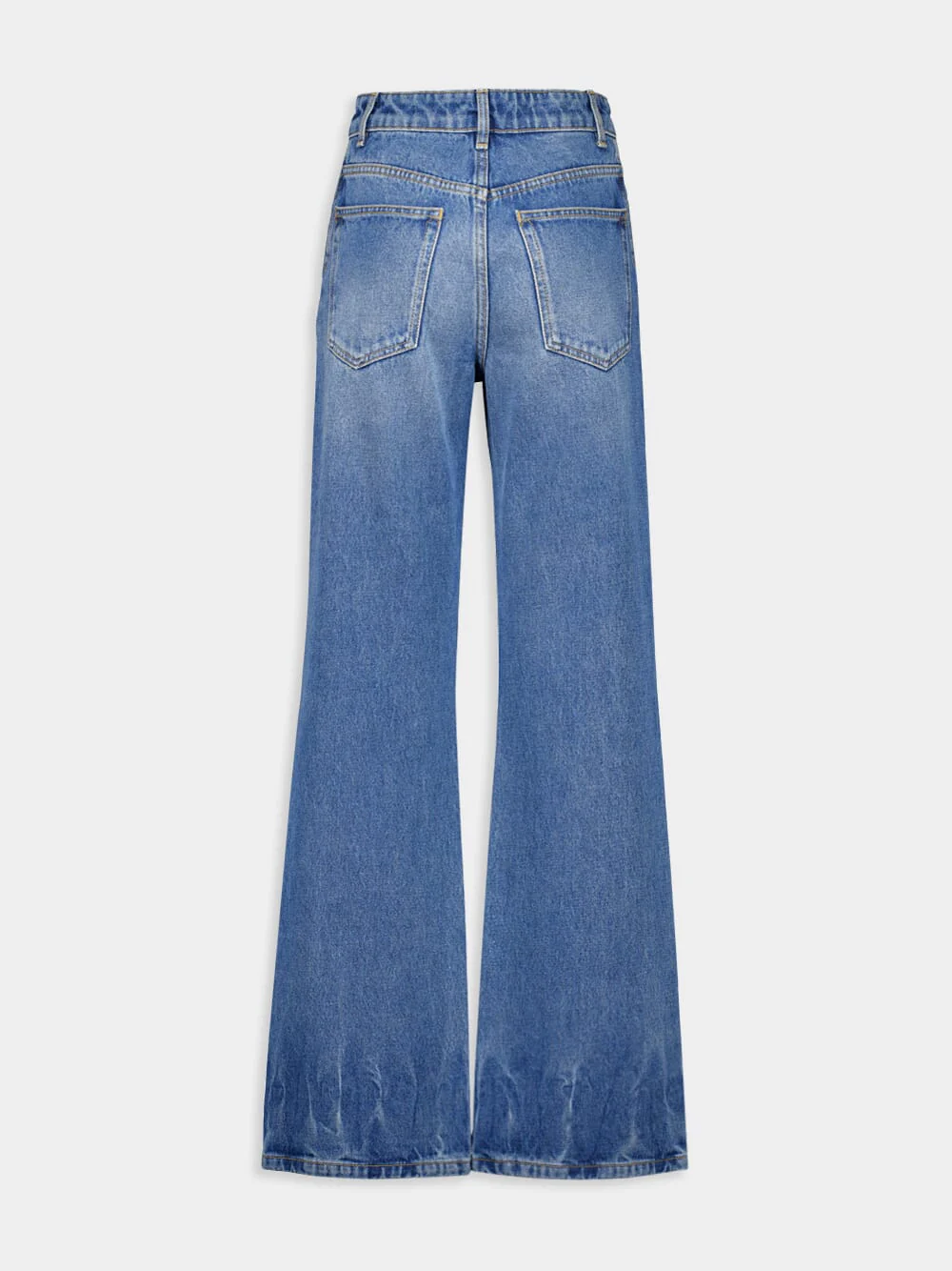 Blue High-Waist Straight Jeans - Image 2