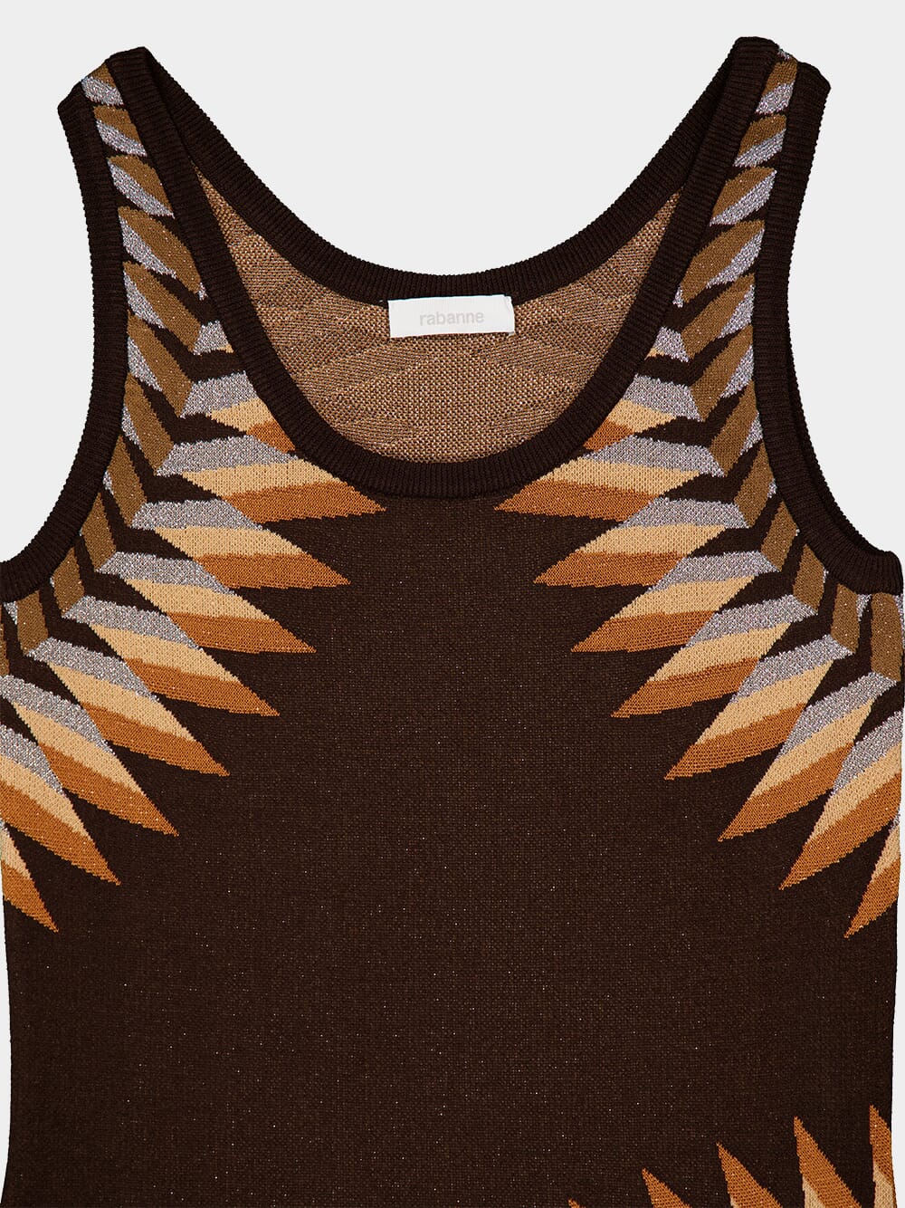 Brown Graphic Print Maxi Dress - Image 7
