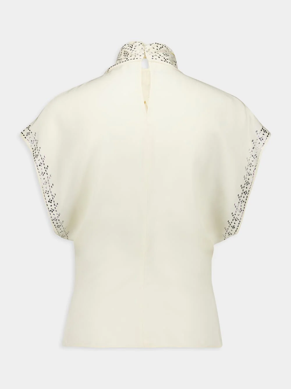Cream Crossed Neck Top - Image 2
