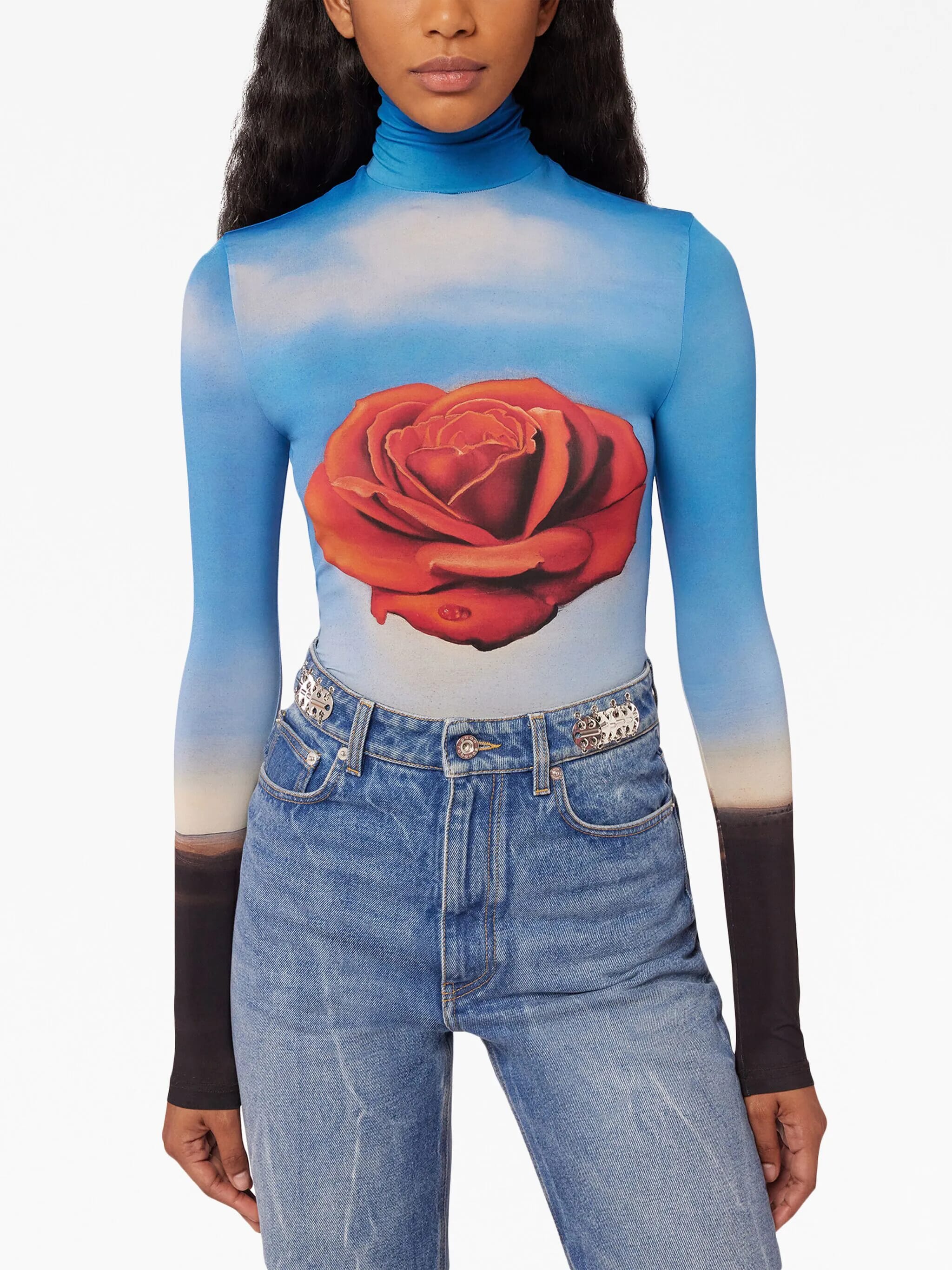 Dali Rose Print Top - Image 2