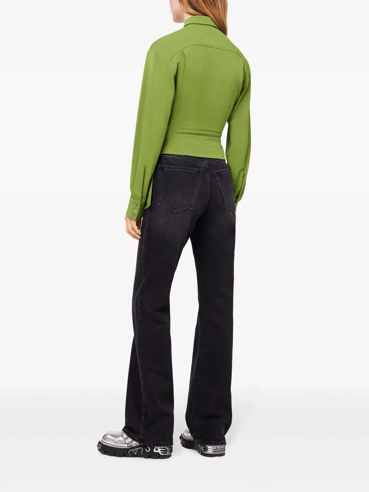 Draped Crepe Wrap Shirt - Image 4