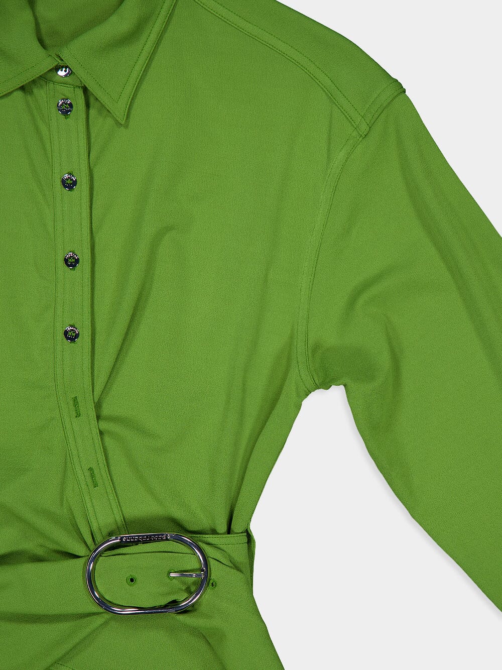 Draped Crepe Wrap Shirt - Image 6