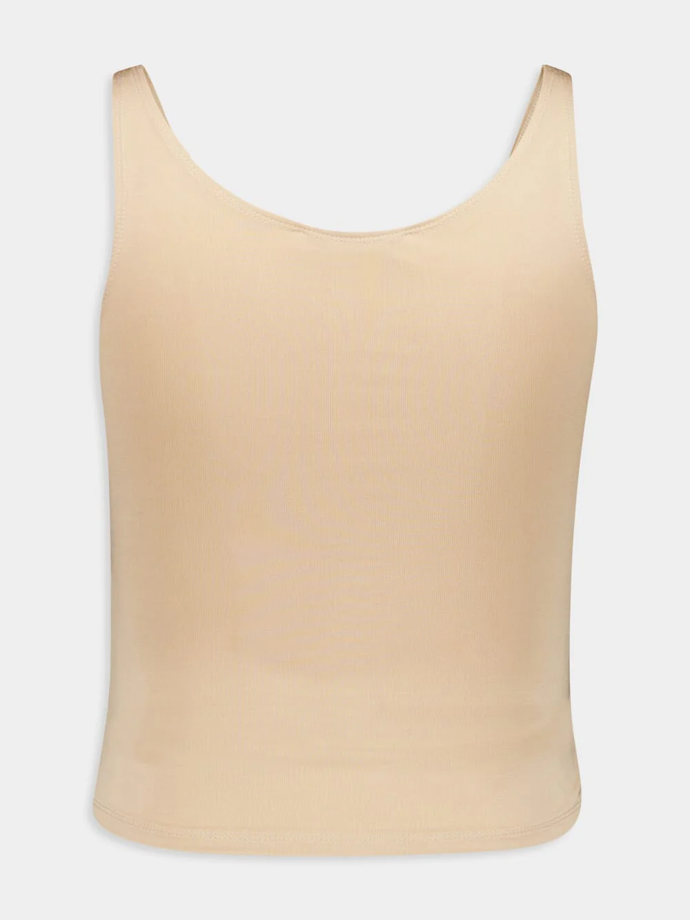 Draped Raffia-Colored Top with Metallic Details - Image 3