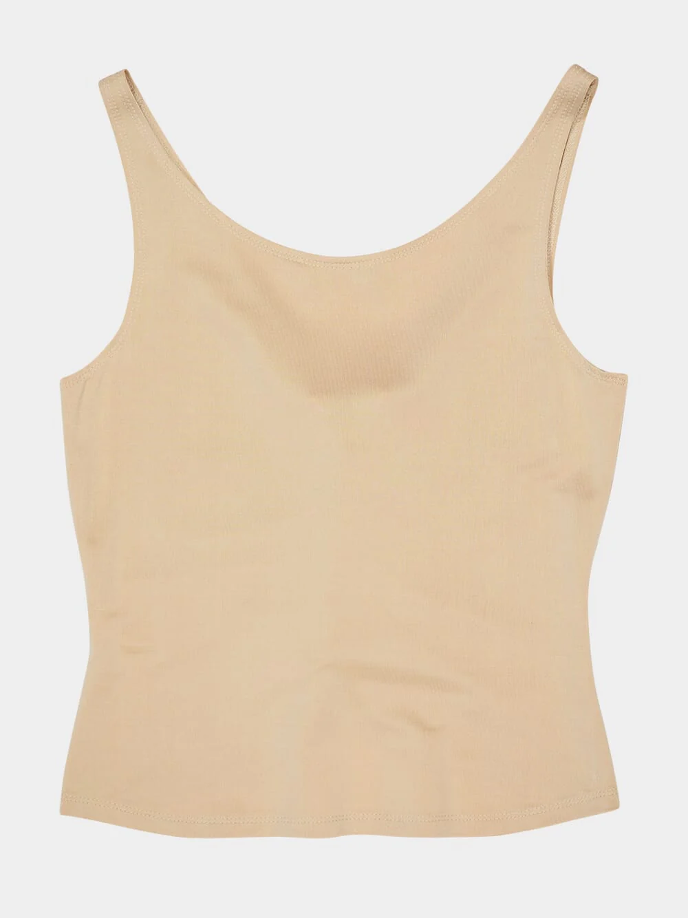Draped Raffia-Colored Top with Metallic Details - Image 6