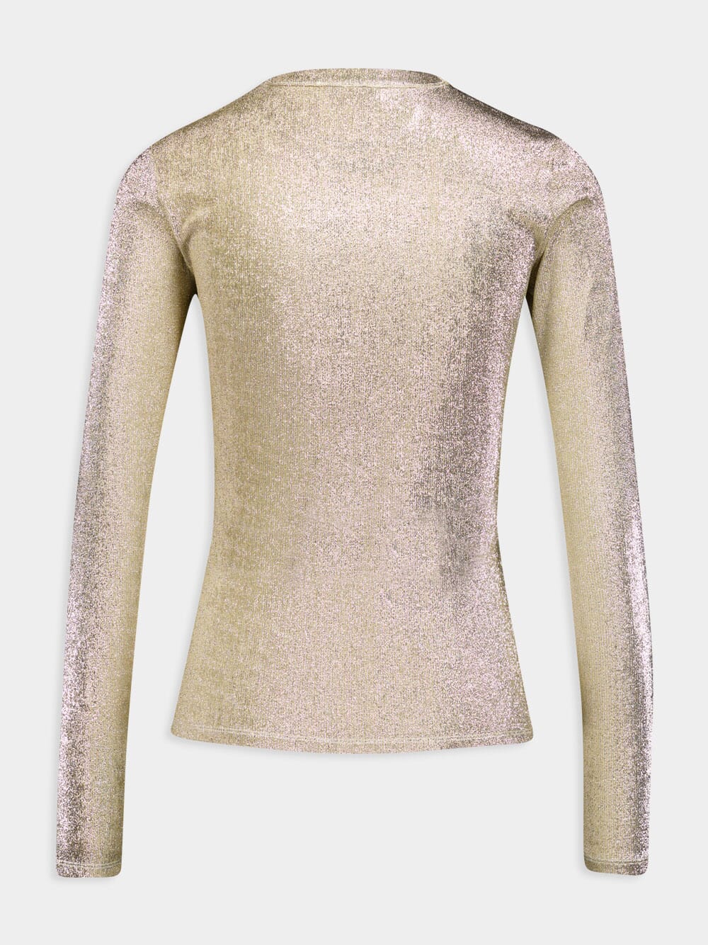 Gold Long-Sleeve Lurex Top - Image 2