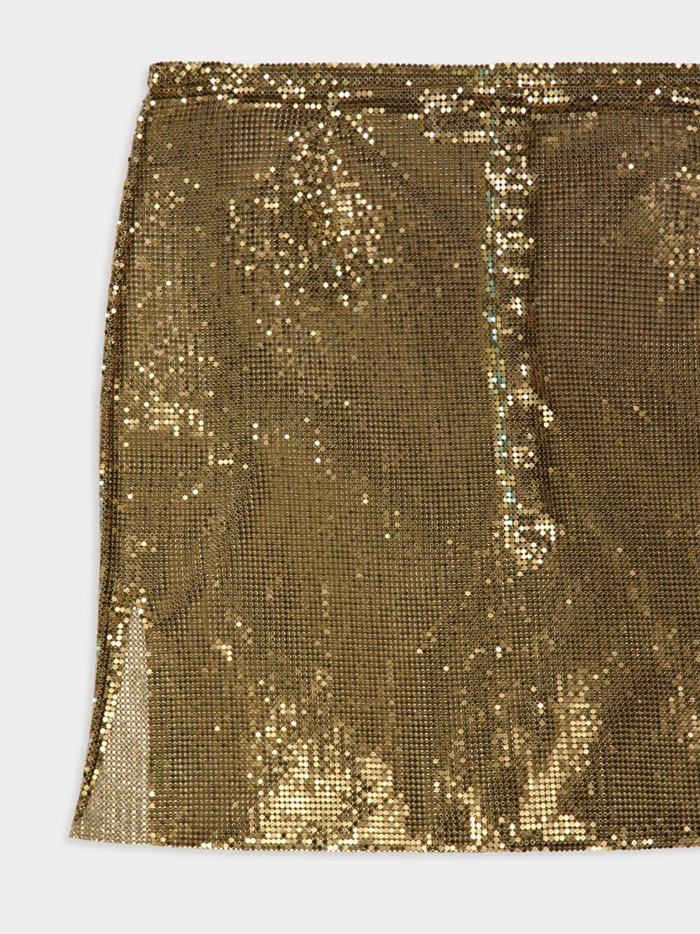 Gold Mesh Mini Skirt - Image 3