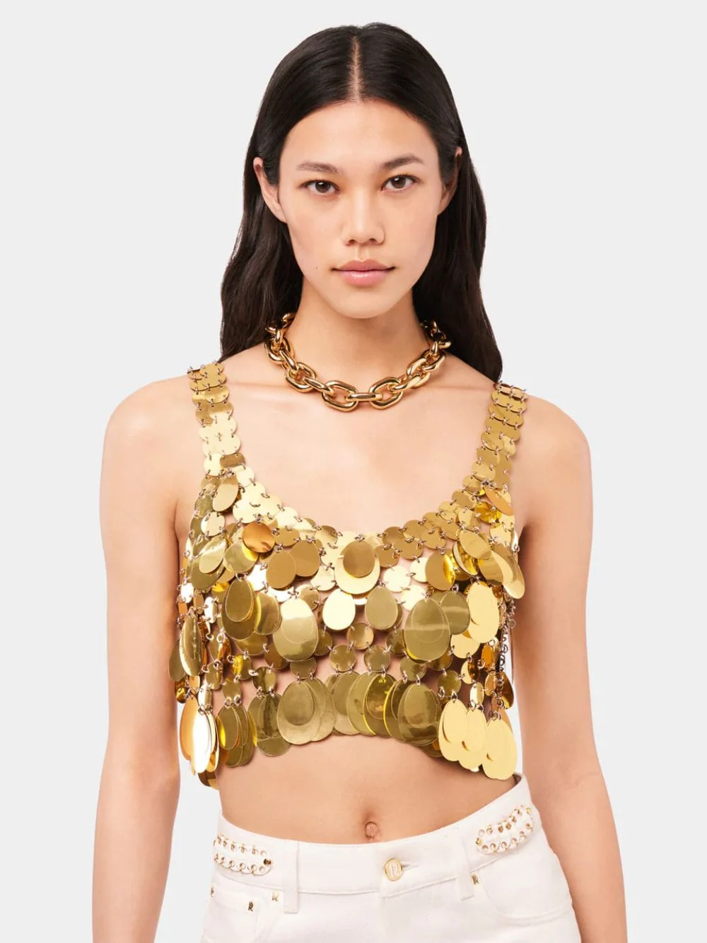 Golden Sparkle Cropped Top