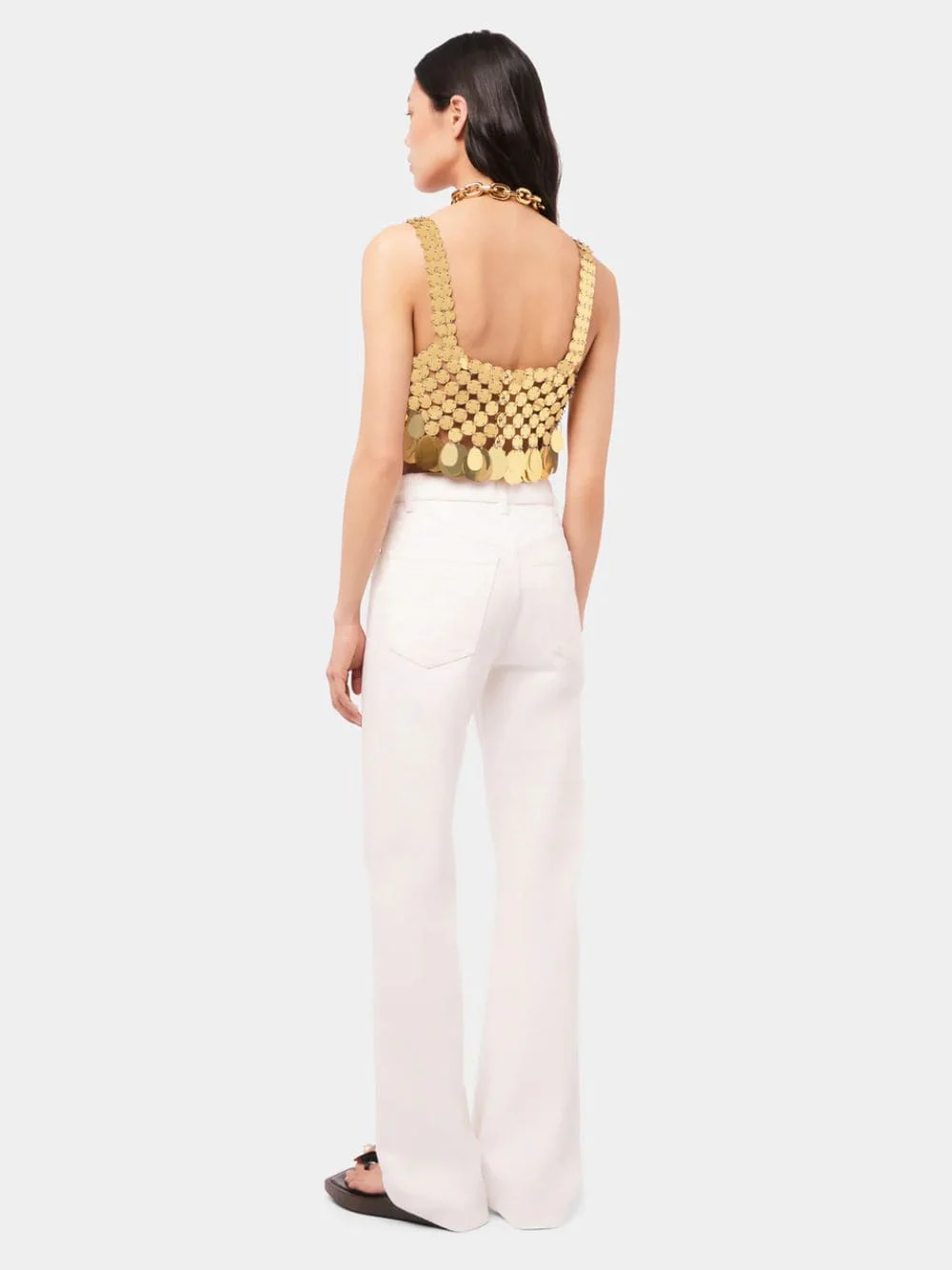 Golden Sparkle Cropped Top - Image 4