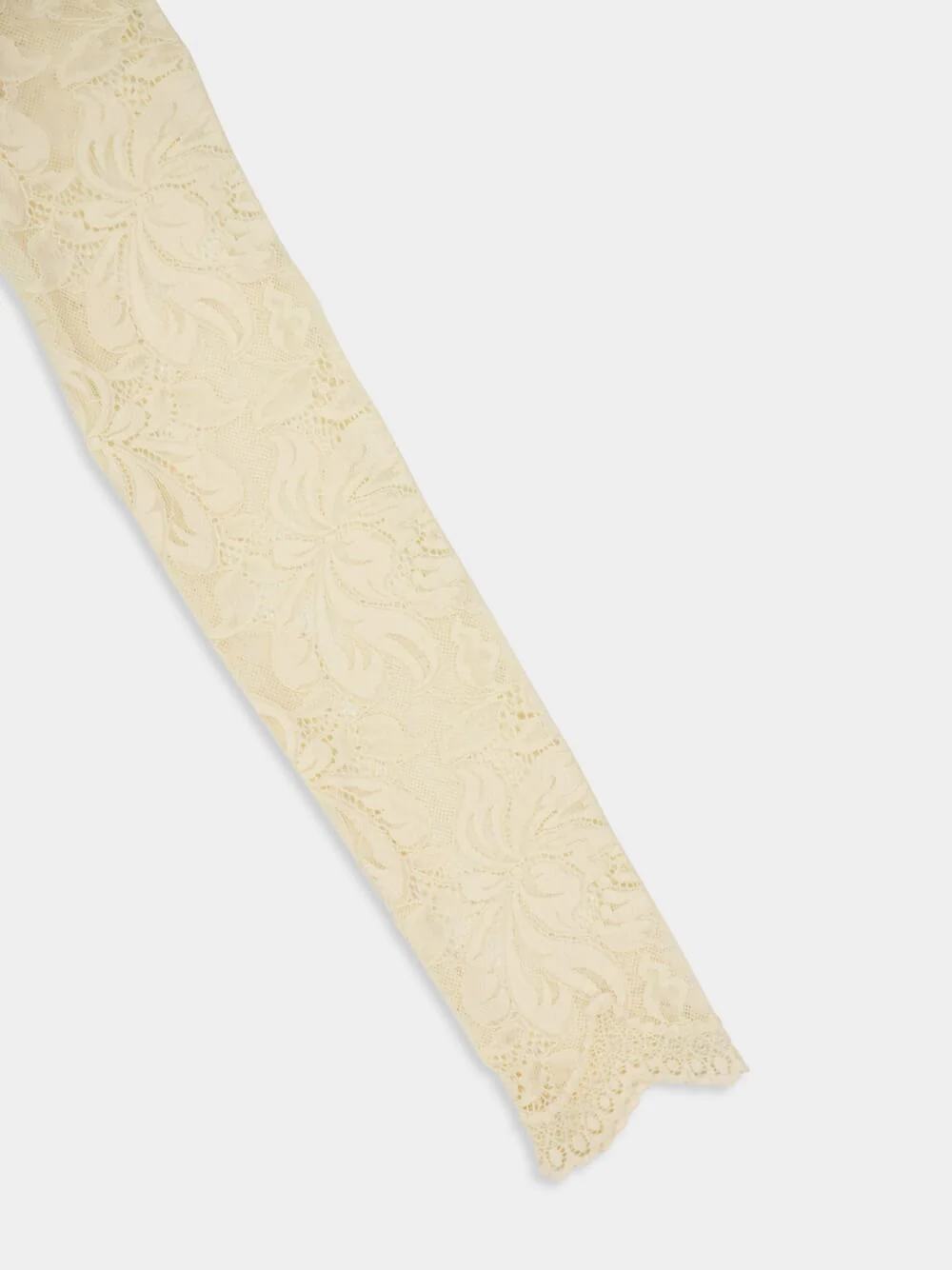 Ivory Lace and Jersey Long Dress - Image 6