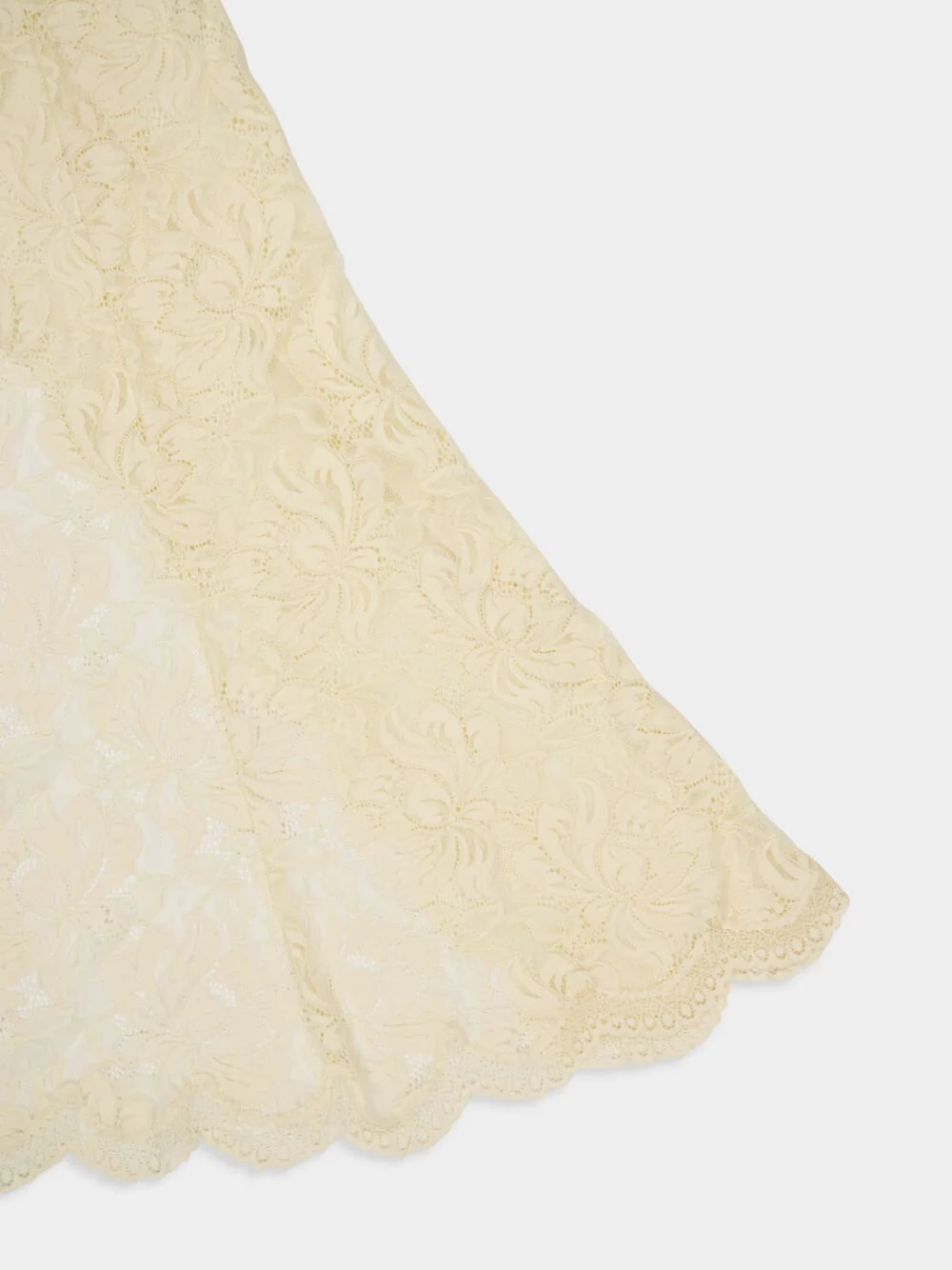Ivory Lace and Jersey Long Dress - Image 7