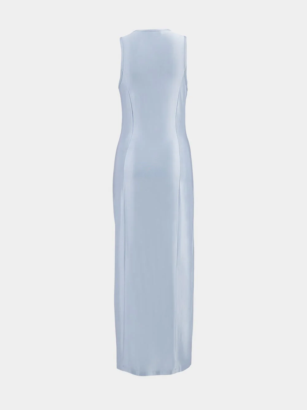 Light Blue Stud-Detail Sleeveless Midi Dress - Image 2