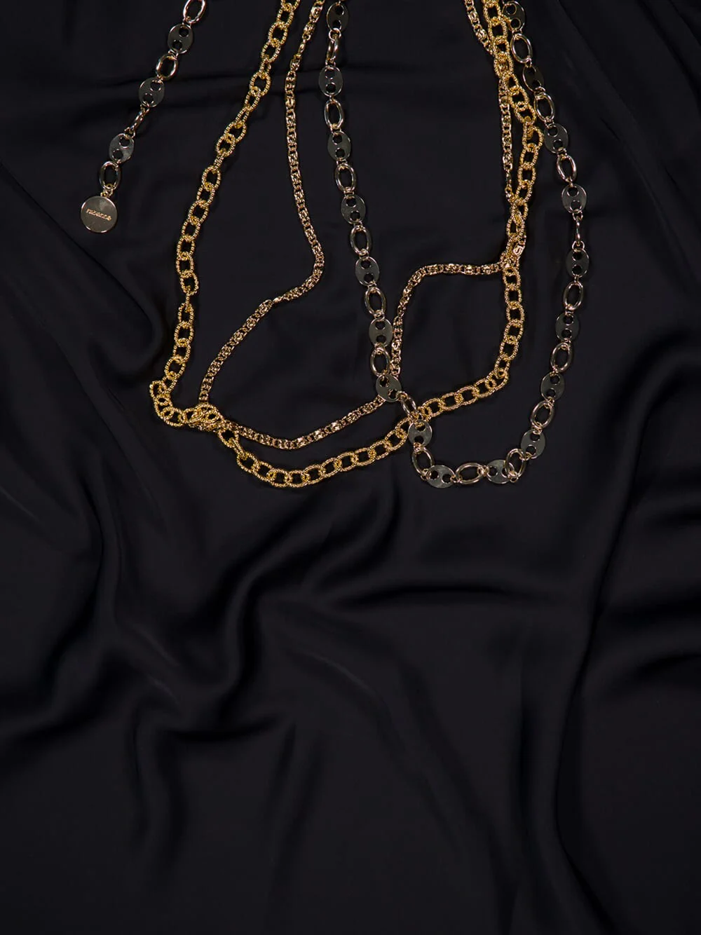 Long Black Skirt with Chain - Image 6