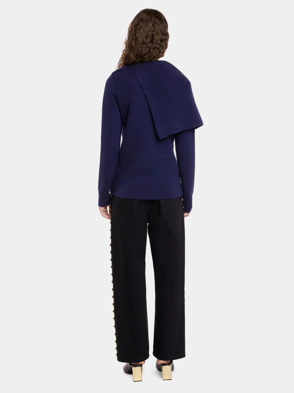 Navy Wool Sweater - Image 4