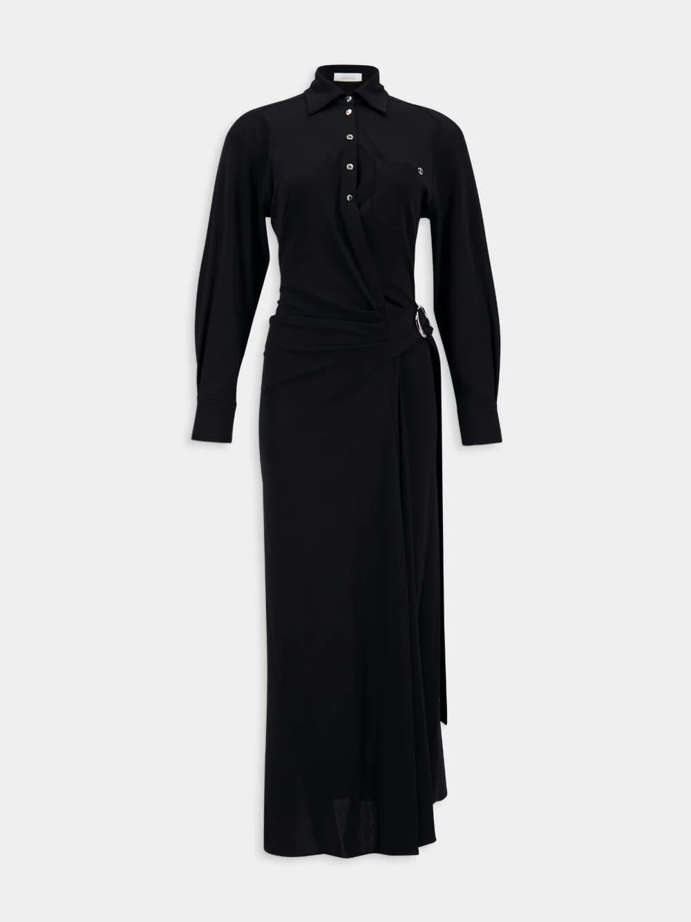 Ruched Midi Wrap Dress - Image 2