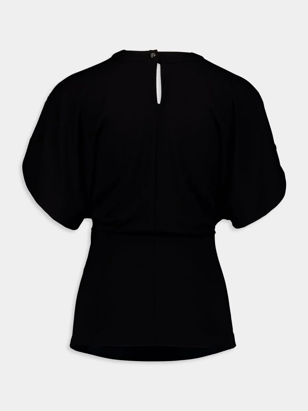 Short-Sleeved Draped Blouse - Image 2