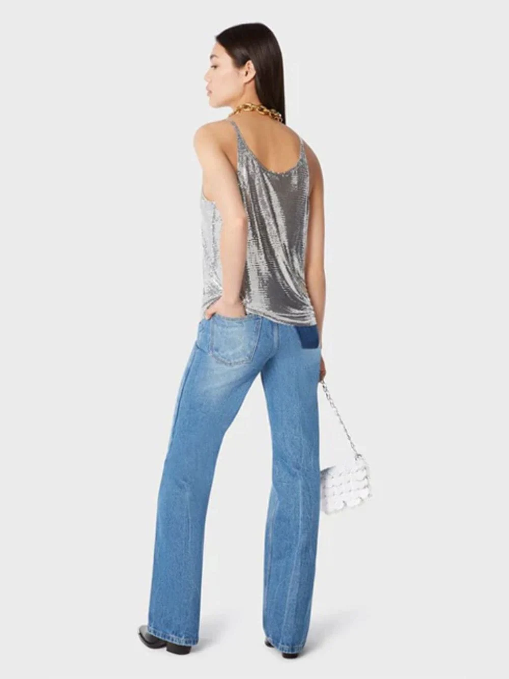Silver Chainmail Tank Top - Image 3