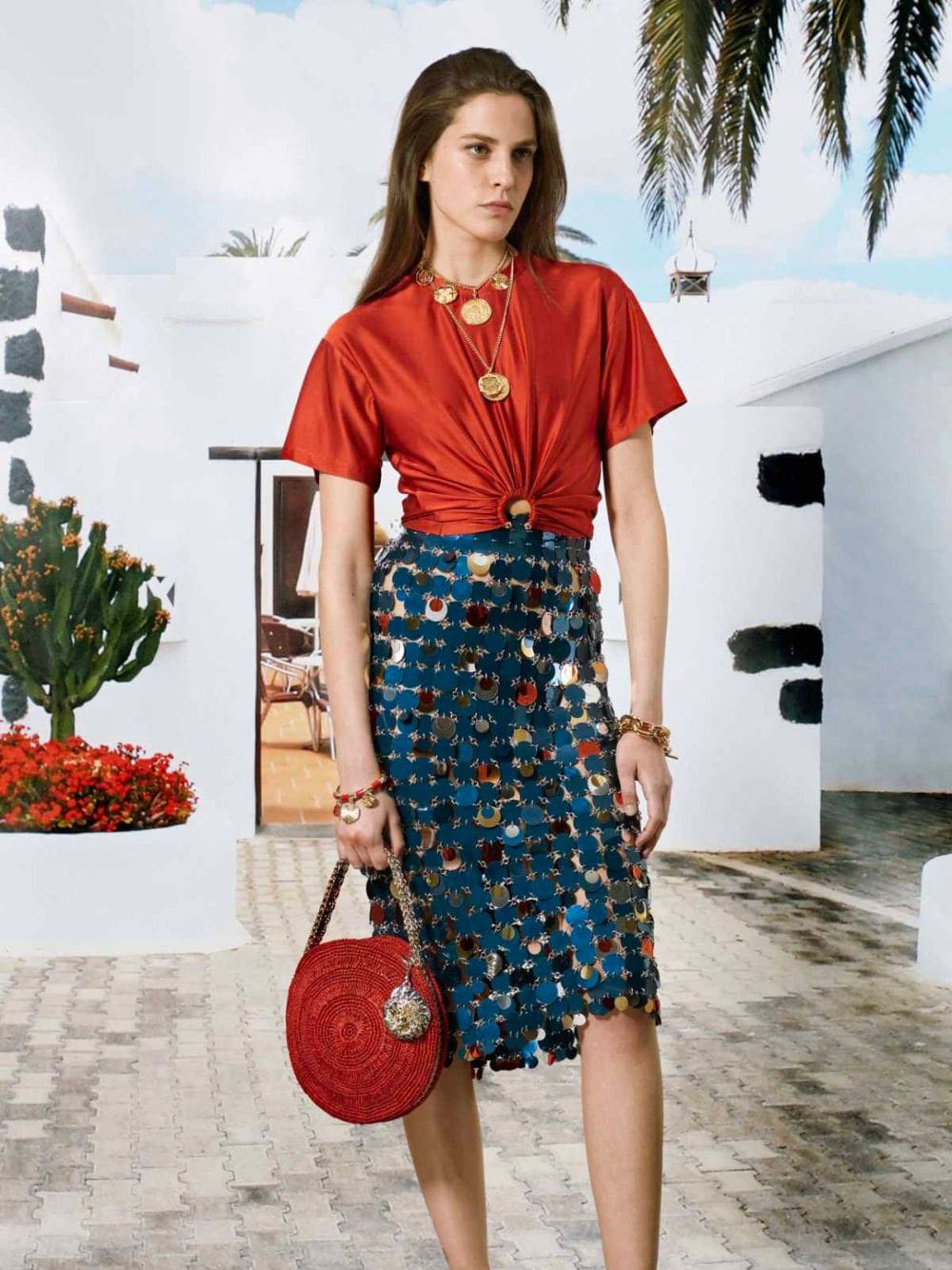 Embellished Ruched Crop Top - Image 5