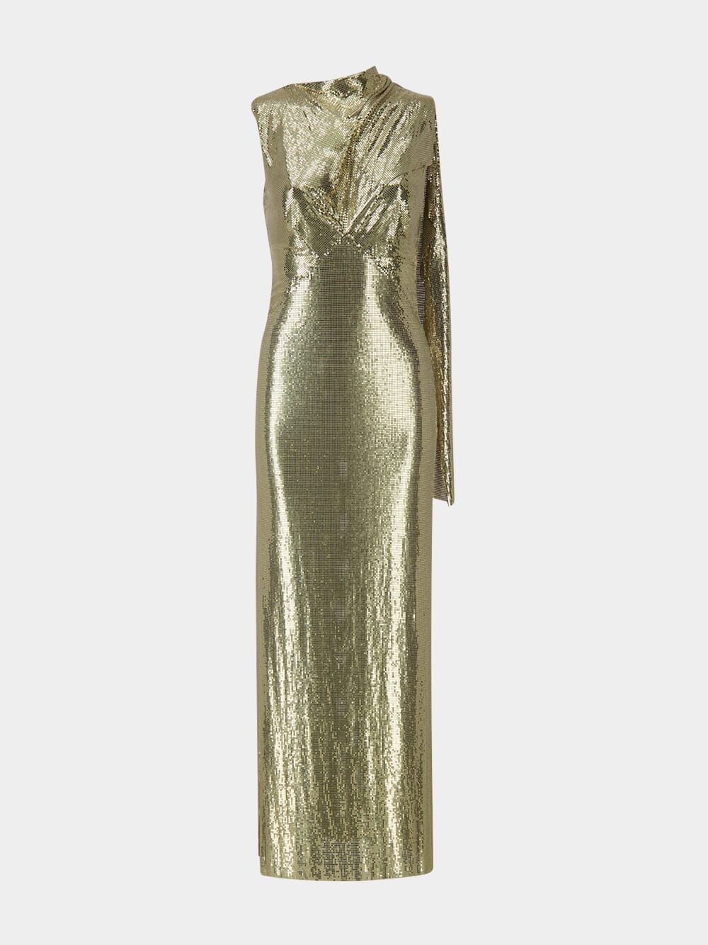 Light Gold Draped Chainmail Dress