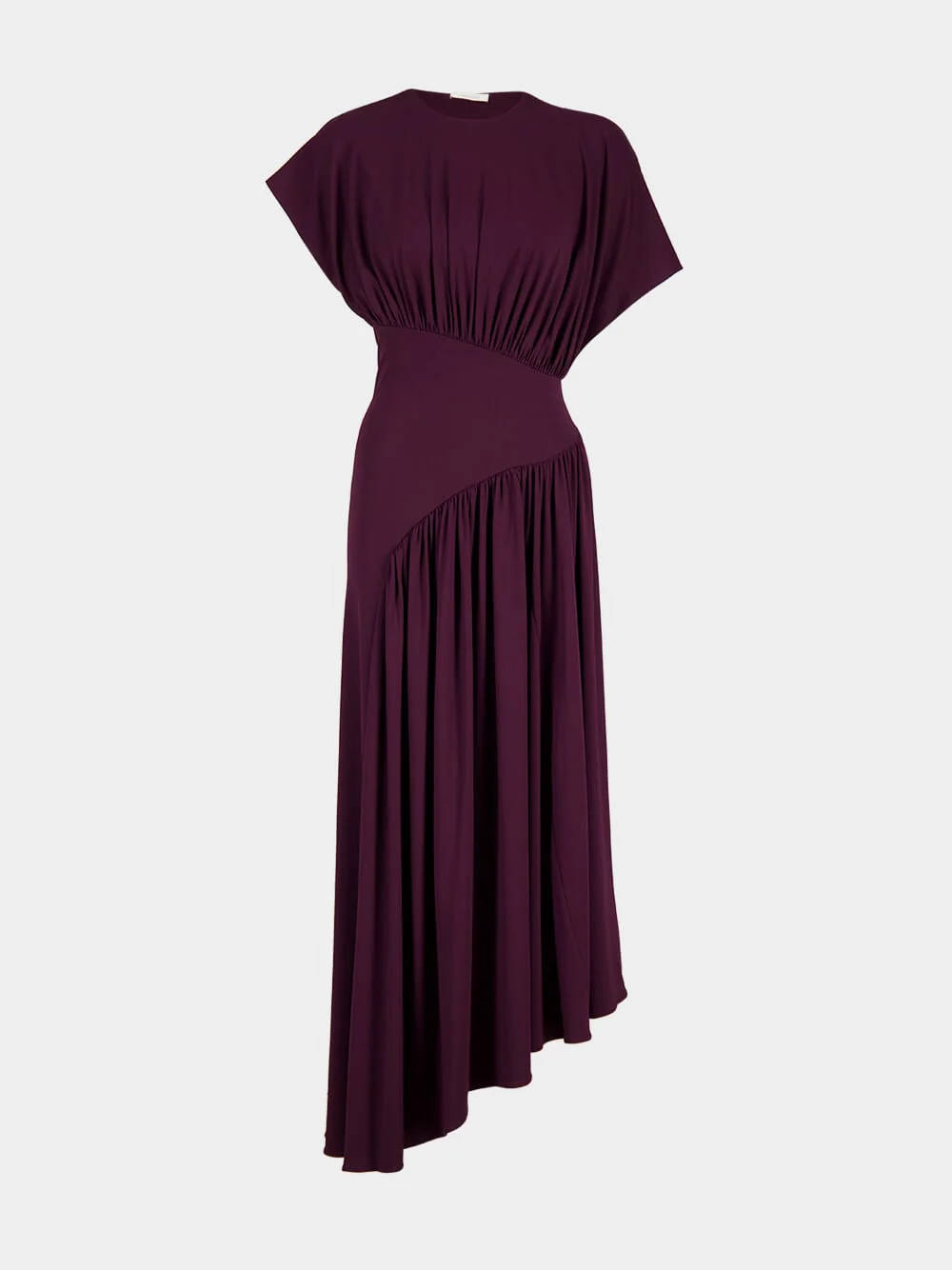 Magenta Asymmetrical Jersey Maxi Dress - Image 2