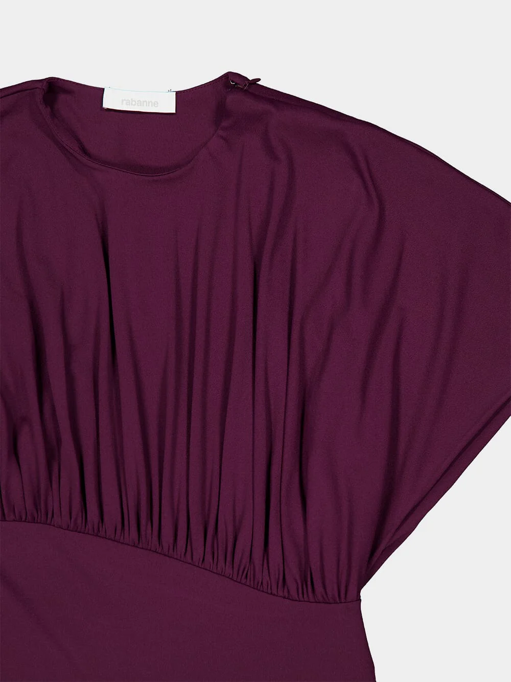 Magenta Asymmetrical Jersey Maxi Dress - Image 5