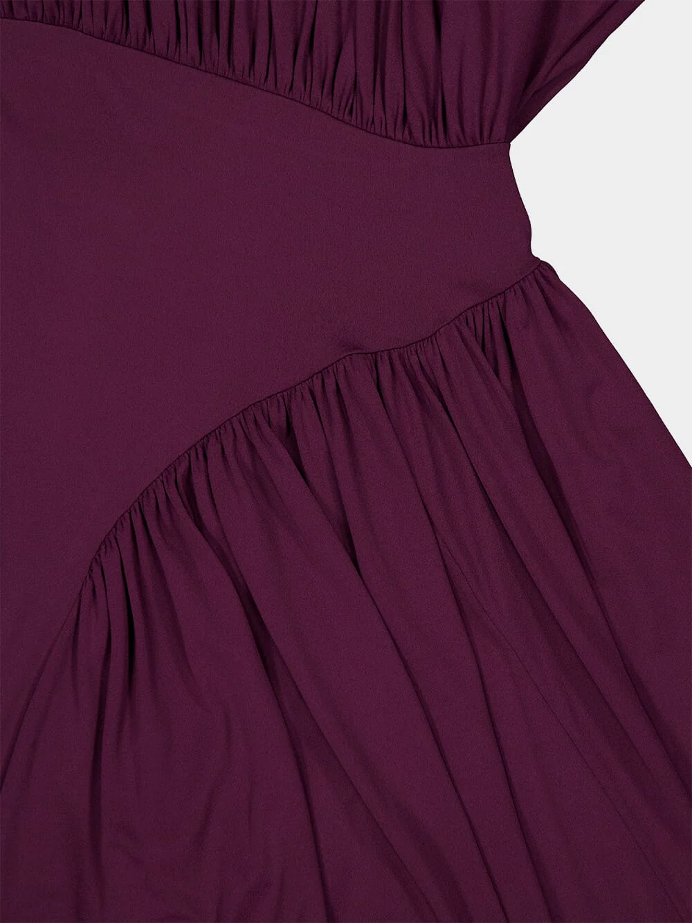 Magenta Asymmetrical Jersey Maxi Dress - Image 6