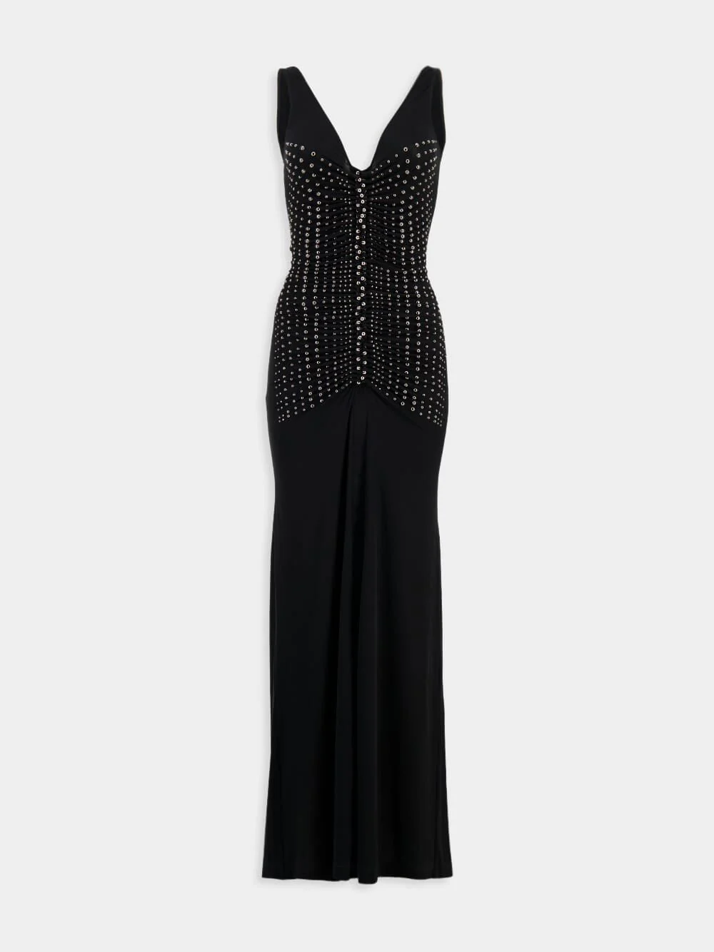 Embellished V-Neck Long Gown