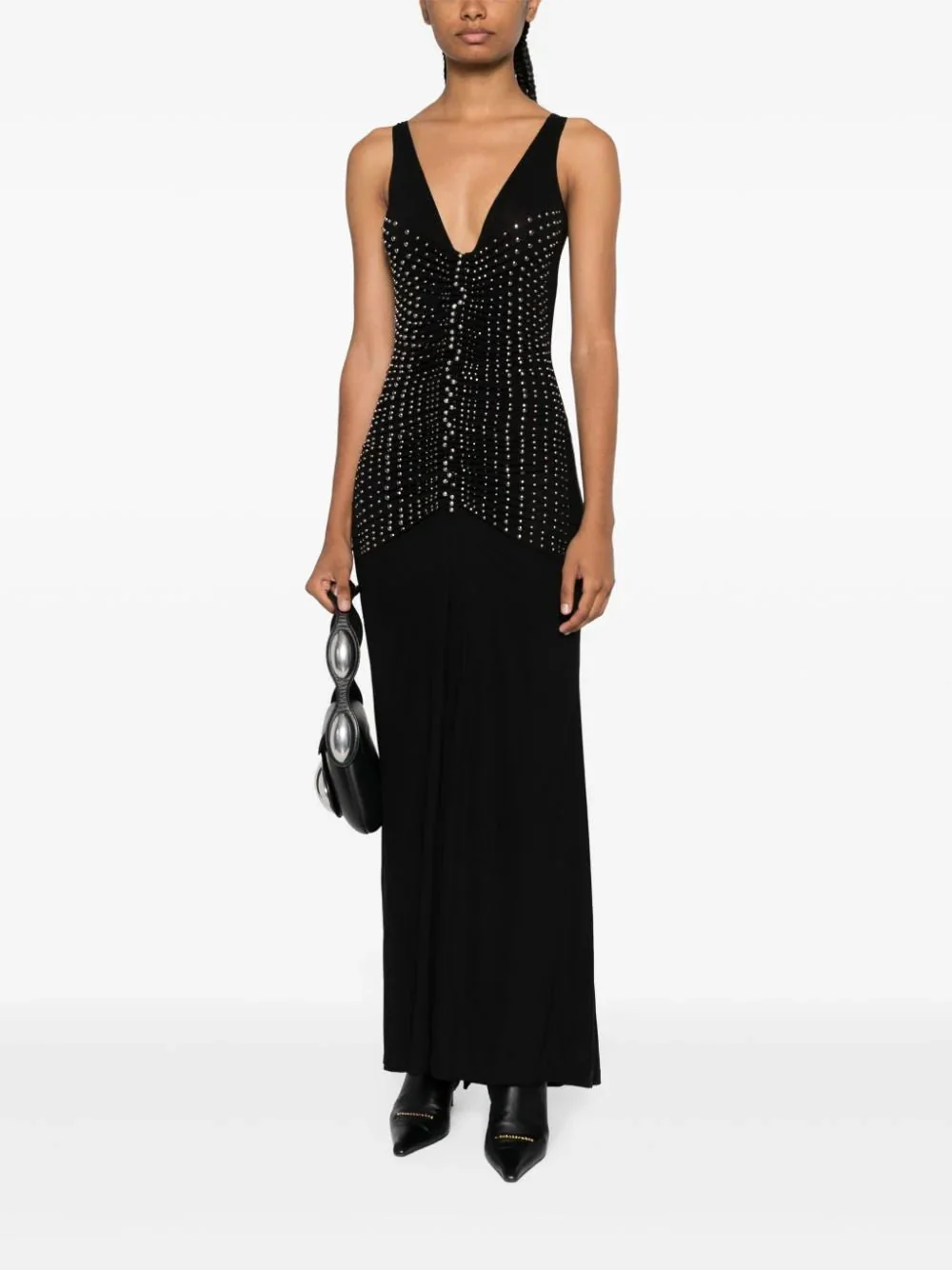 Embellished V-Neck Long Gown - Image 2