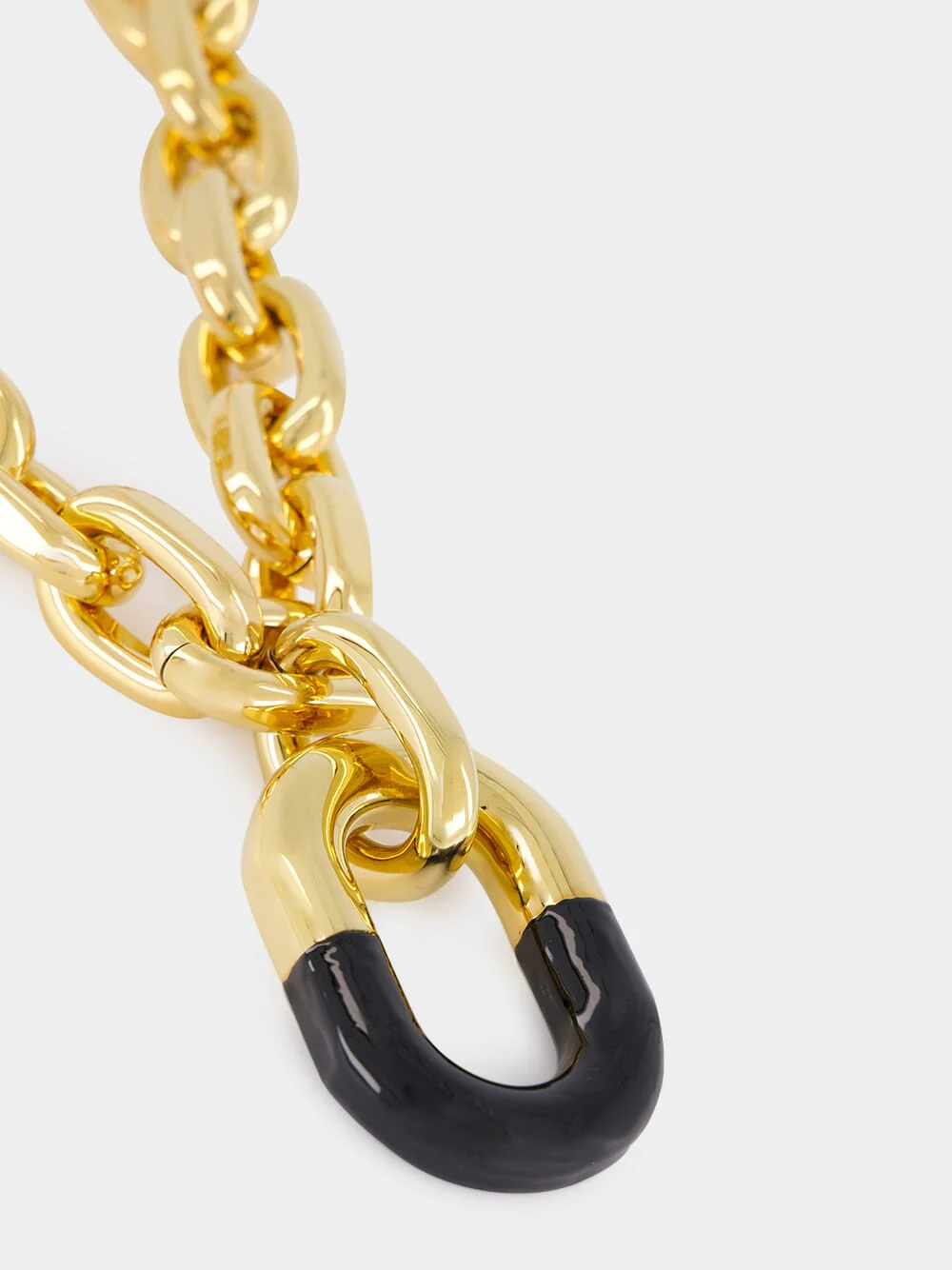 Gold and Black XL Link Pendant Necklace - Image 2