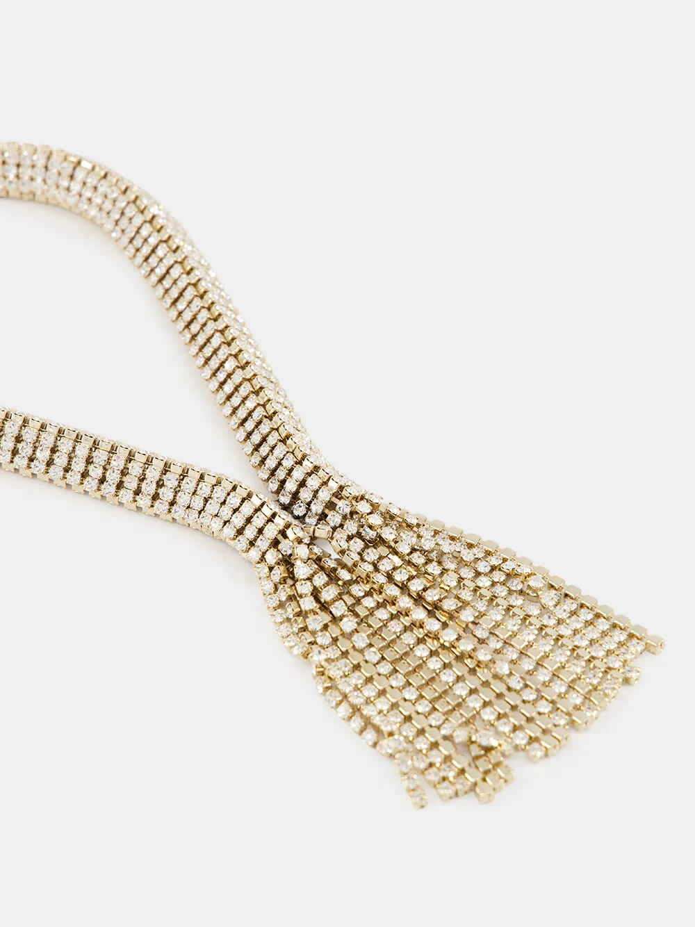 Gold Choker with Crystal Fringe - Image 3