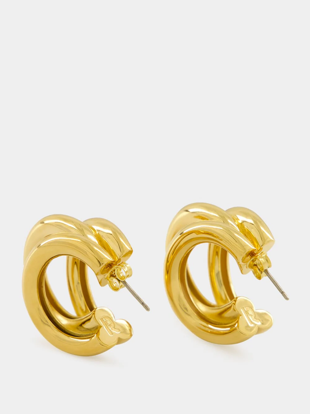Gold Hoops and Punk Ear Cuffs Set - Image 4