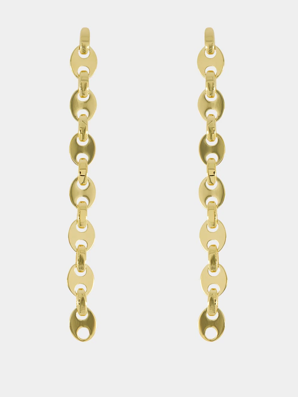 Gold Nano Chain Drop Earrings